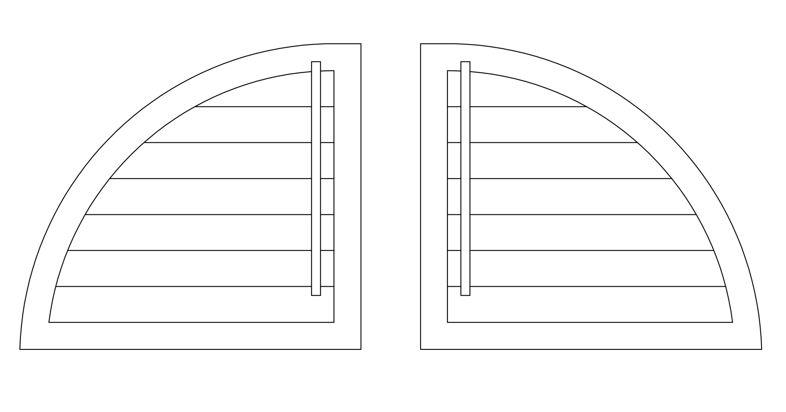 Quarter-Round Horizontal